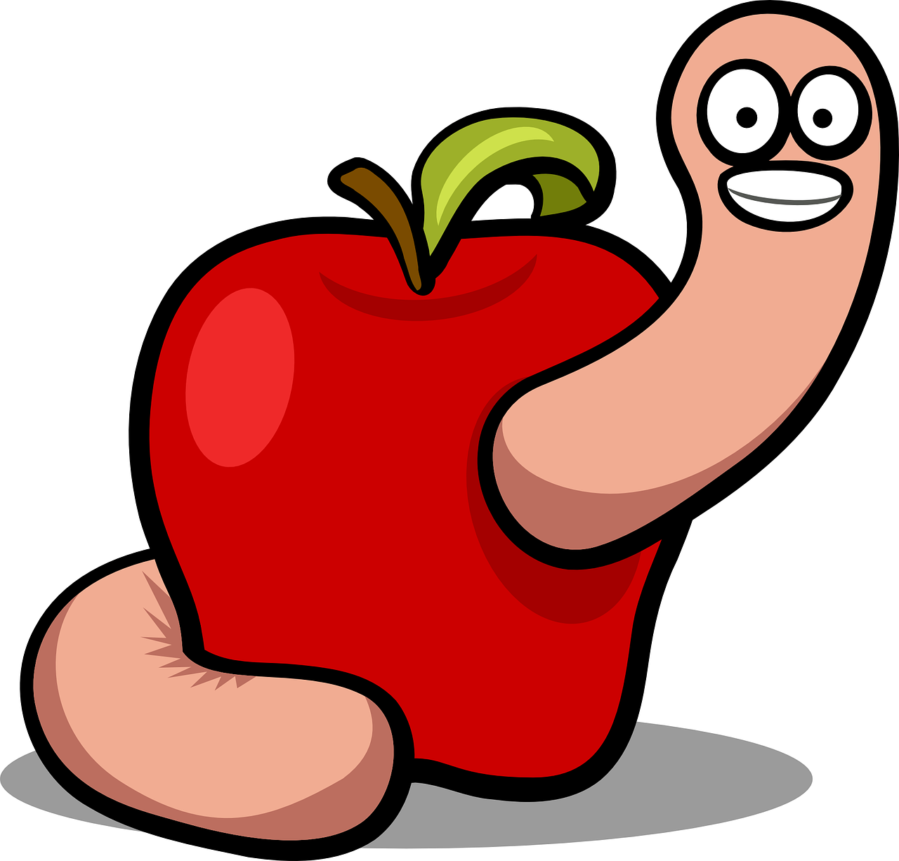 worm in apple